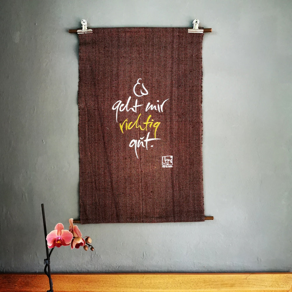 Haussegen "Es geht mir richtig gut."