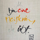 Haussegen "Ich bin eine Meisterin, die übt."