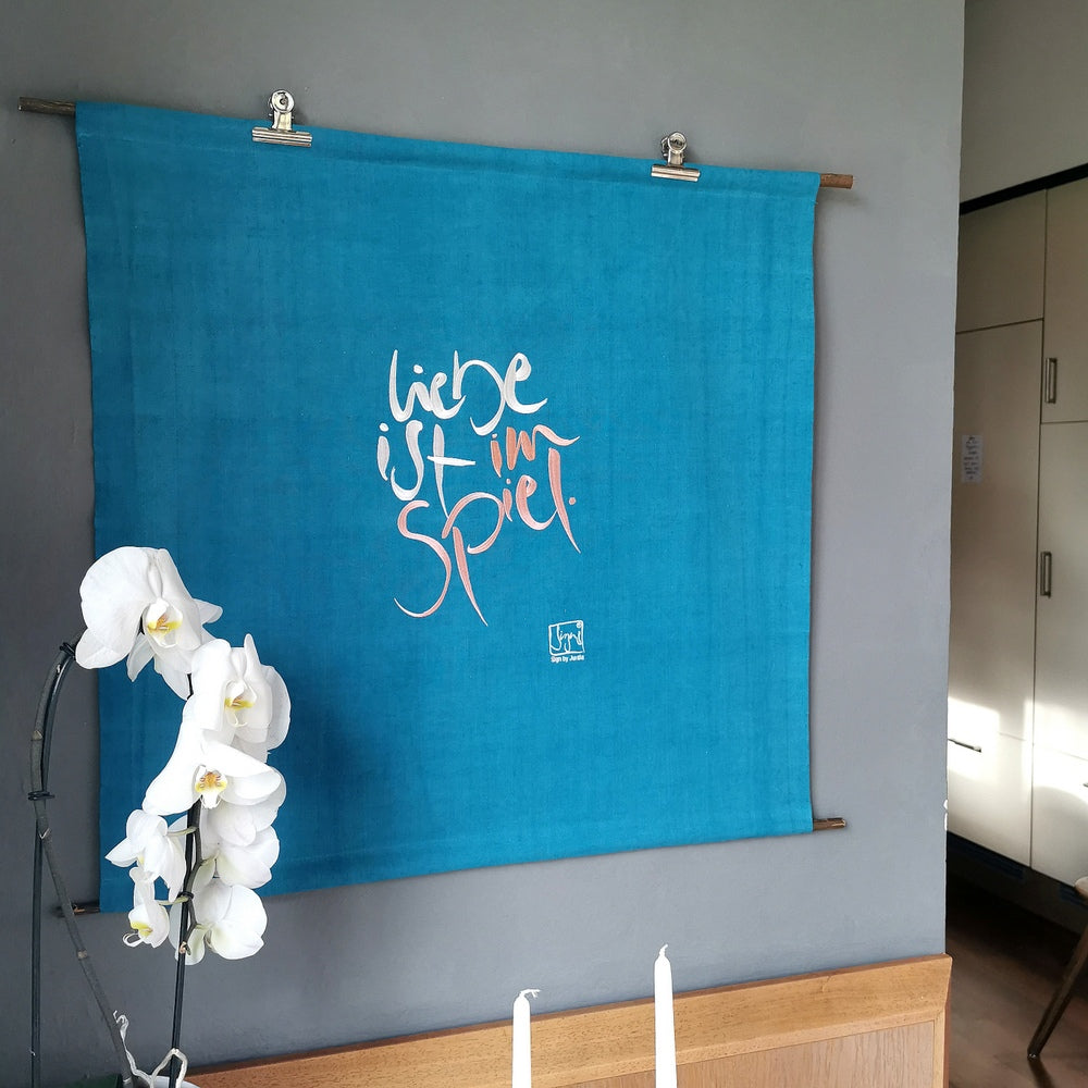 Haussegen "Liebe ist im Spiel"