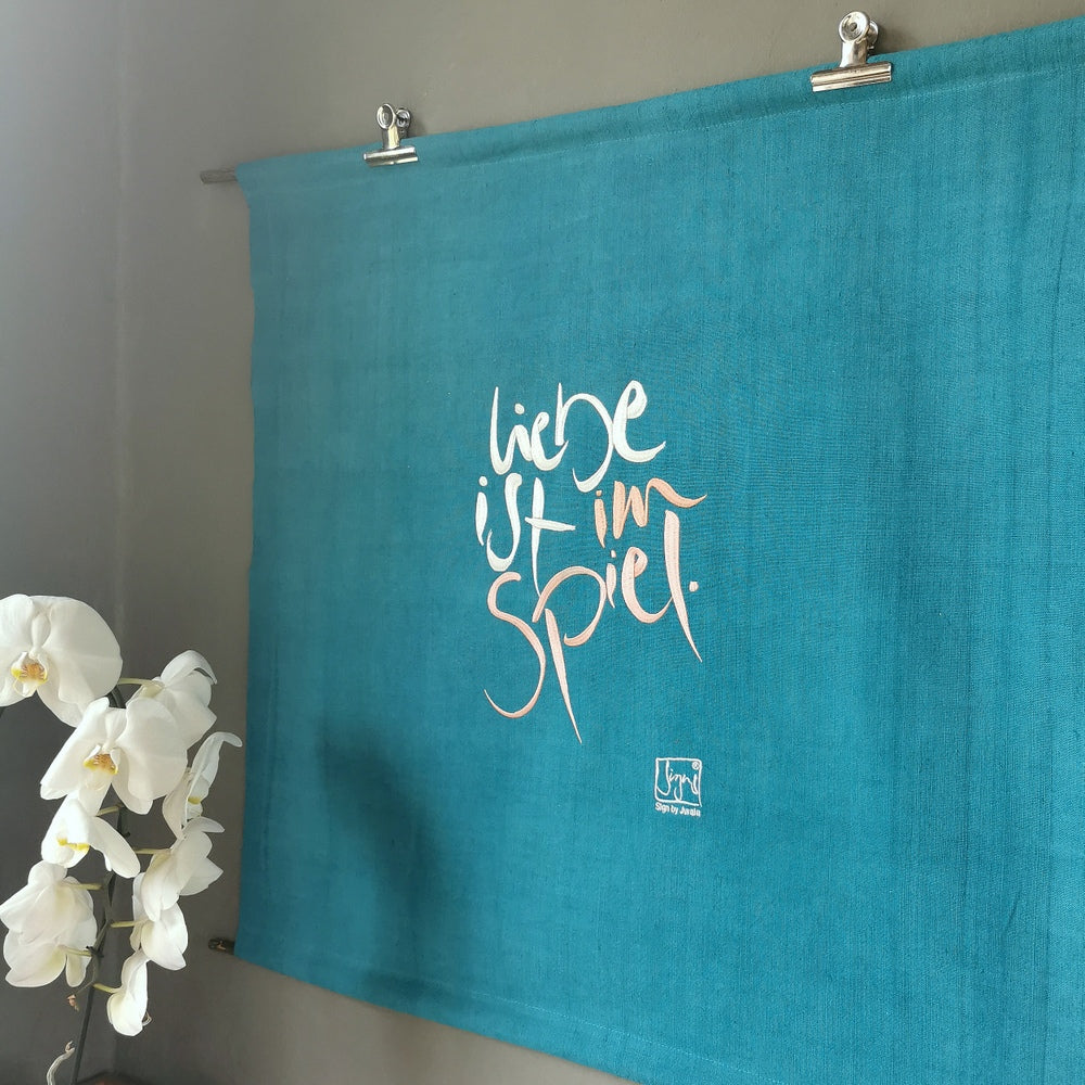 Haussegen "Liebe ist im Spiel"