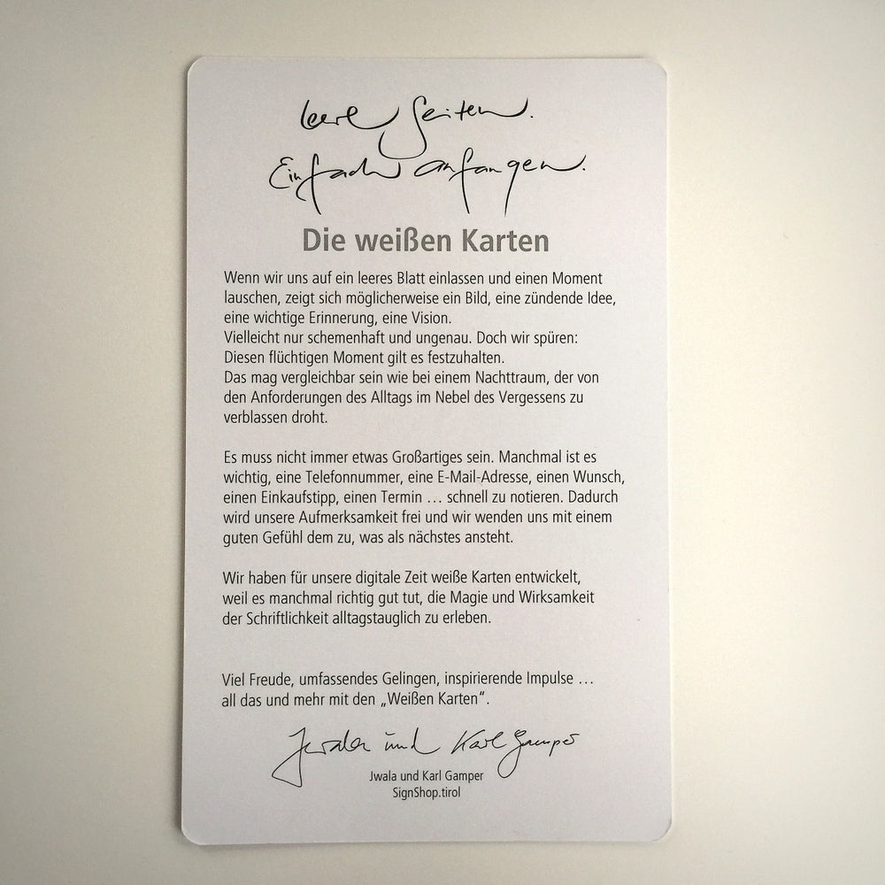 Das Weiße-Karten-Set - Staffel 7