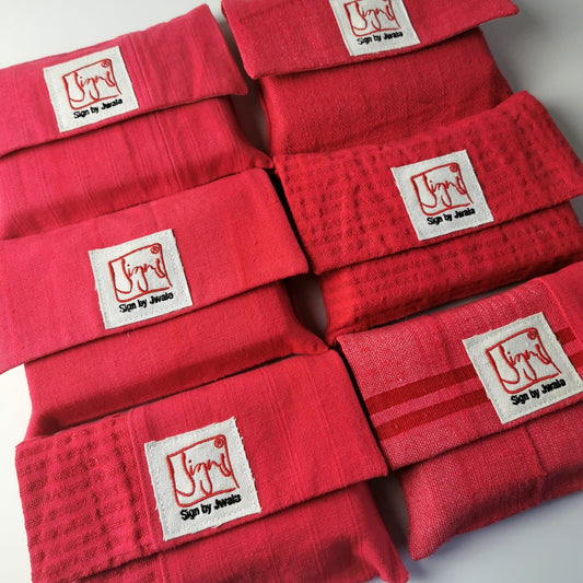 "Fingerzeige" SignKarten-Set "Himbeere" - Bauernleinen