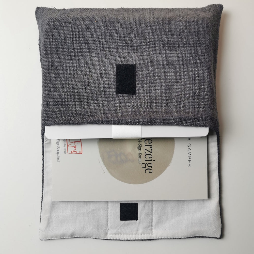 "Fingerzeige" SignKarten-Set "Anthrazit" - Bauernleinen