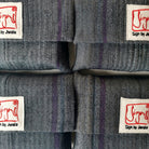 "Fingerzeige" SignKarten-Set "Graphit/gestreift" - Bauernleinen