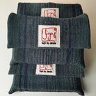 "Fingerzeige" SignKarten-Set "Graphit/gestreift" - Bauernleinen