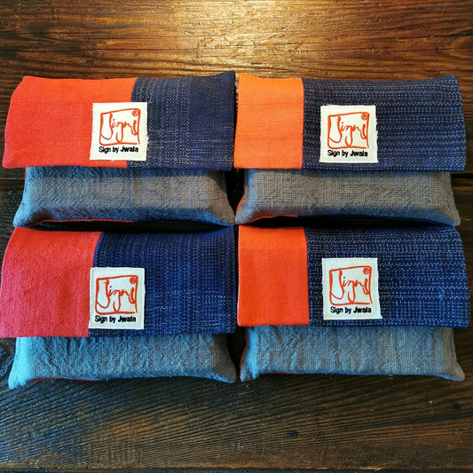 "Fingerzeige" SignKarten-Set "Blau/Rot/Grau" - Bauernleinen