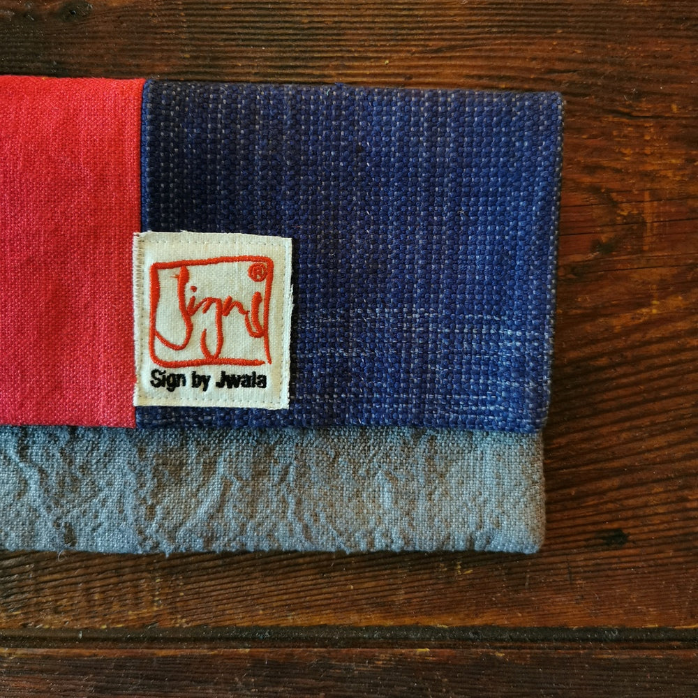 "Fingerzeige" SignKarten-Set "Blau/Rot/Grau" - Bauernleinen