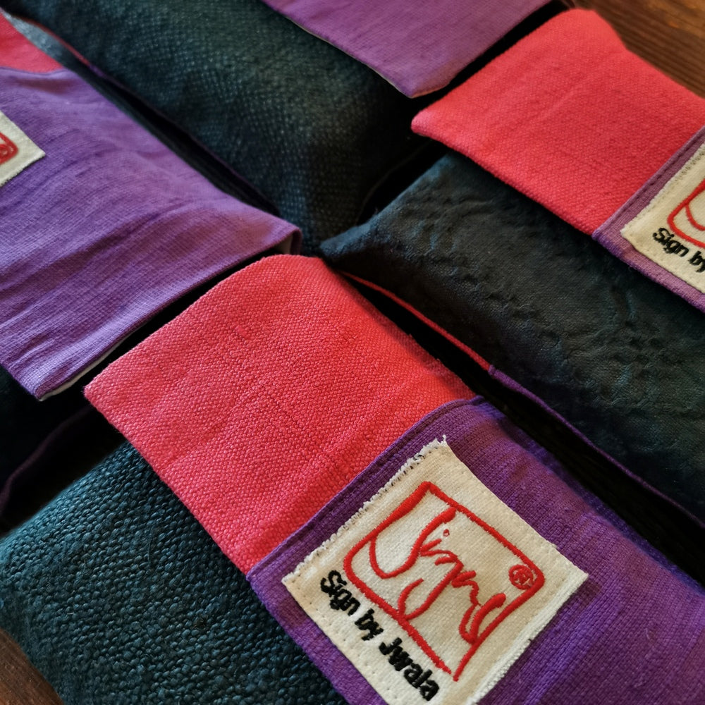 "Fingerzeige" SignKarten-Set "Pink/Lila/Schwarz" - Bauernleinen