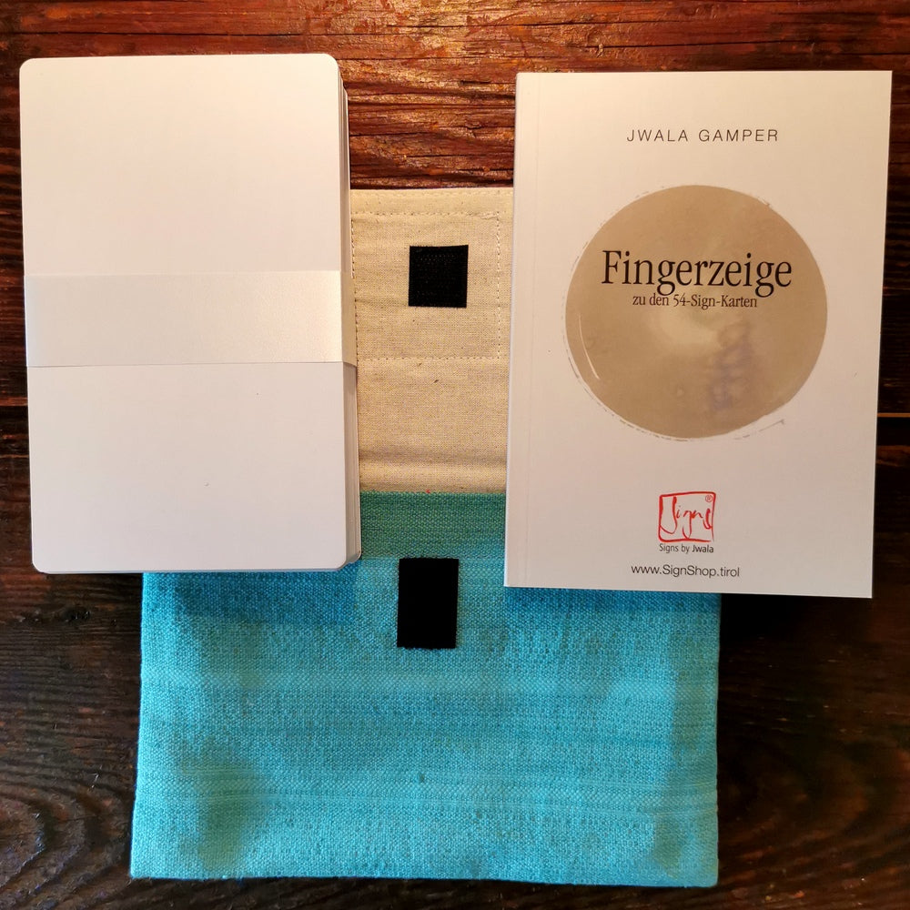 "Fingerzeige" SignKarten-Set "Türkis/Blau"