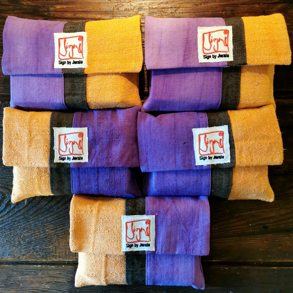 "Fingerzeige" SignKarten-Set "Lila/Braun/Orange" - Bauernleinen