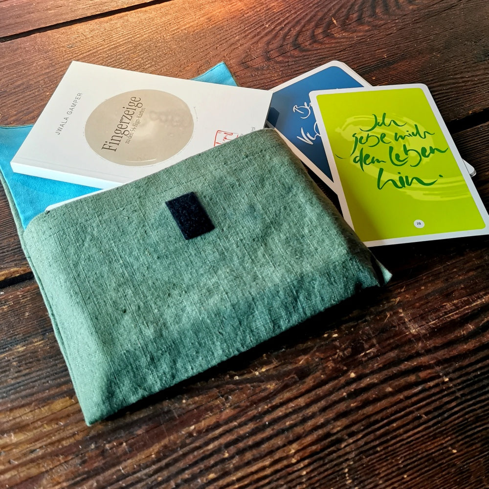 "Fingerzeige" SignKarten-Set "Grün/Türkis" - Bauernleinen