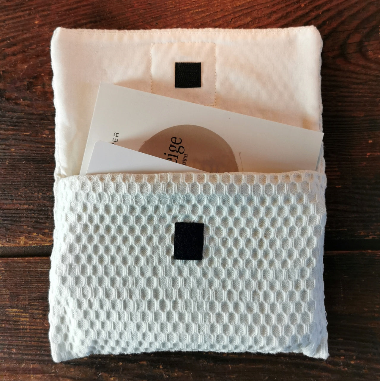 "Fingerzeige" SignKarten-Set "Creme-Waffel" - Bauernleinen