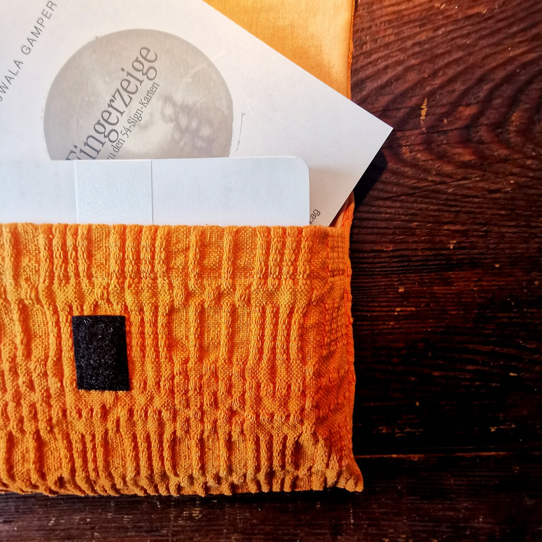 "Fingerzeige" SignKarten-Set "Orange-Waffel" - Bauernleinen