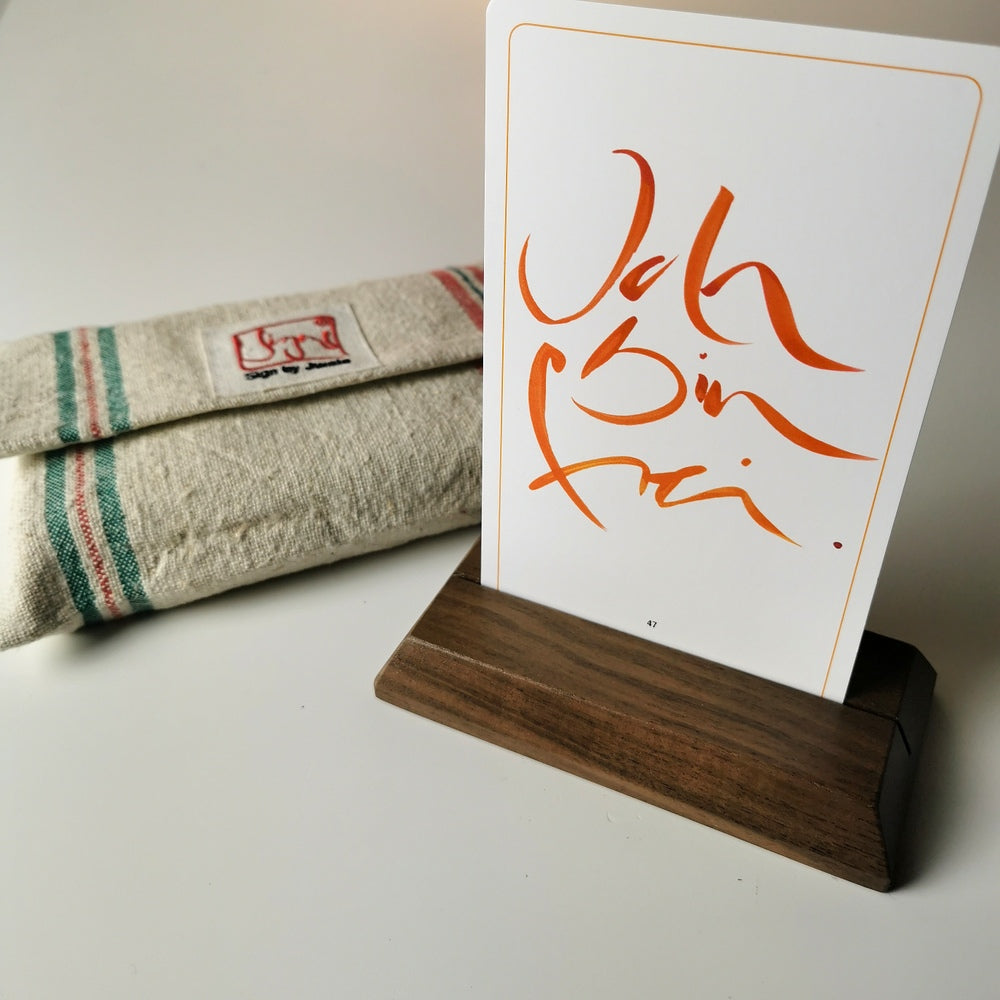 SignKarten-Set "Natur/Gestreift" + Nuss