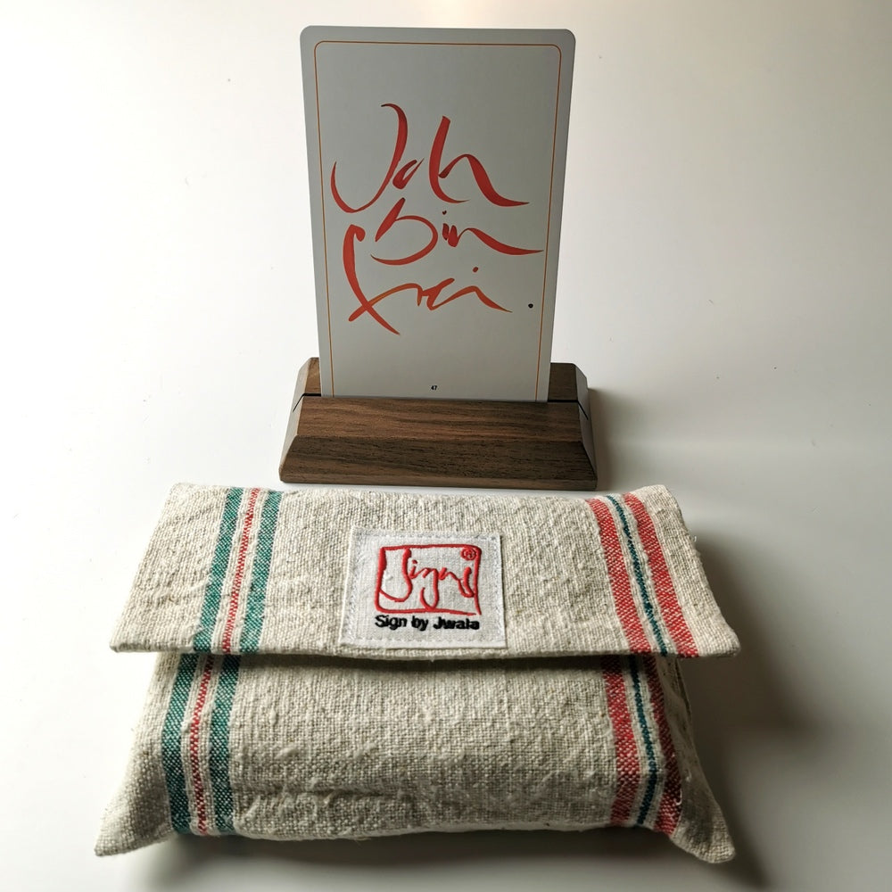 SignKarten-Set "Natur/Gestreift" + Nuss