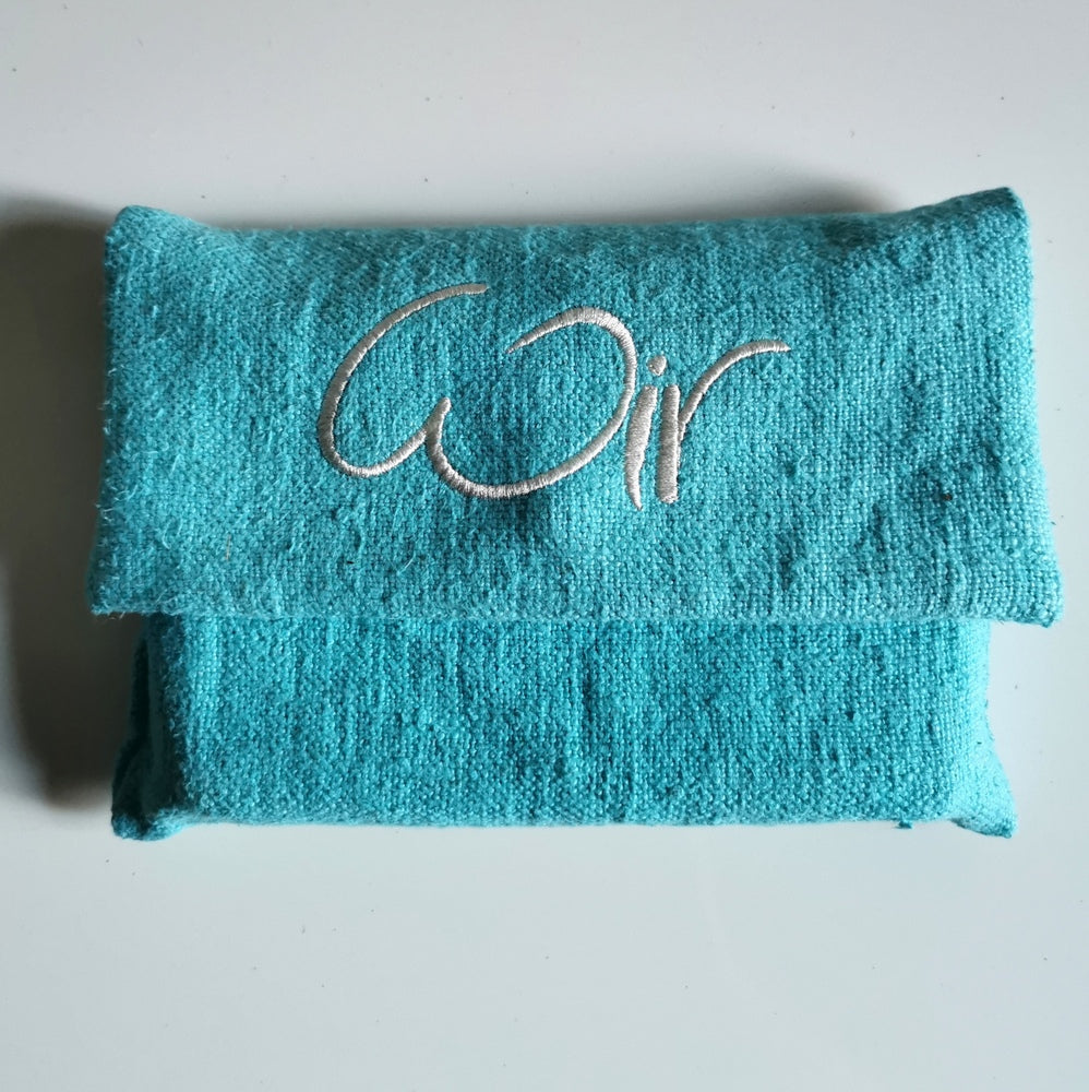 WIR-Karten-Set in WIR-Bauernleinentasche - Türkis