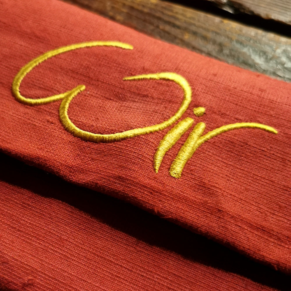 WIR-Karten-Set + WIR-Bauernleinentasche - Marsalarot