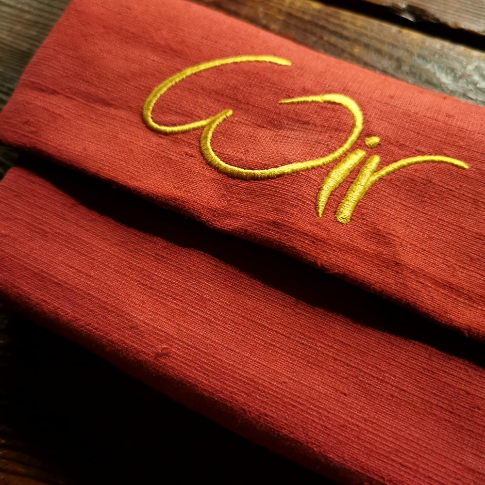 WIR-Karten-Set + WIR-Bauernleinentasche - Marsalarot