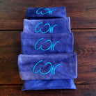 WIR-Karten-Set + WIR-Bauernleinentasche - Jeansblau (Batik)