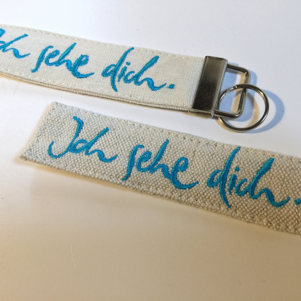 Schlüsselanhänger "Ich sehe dich" Bauernleinen