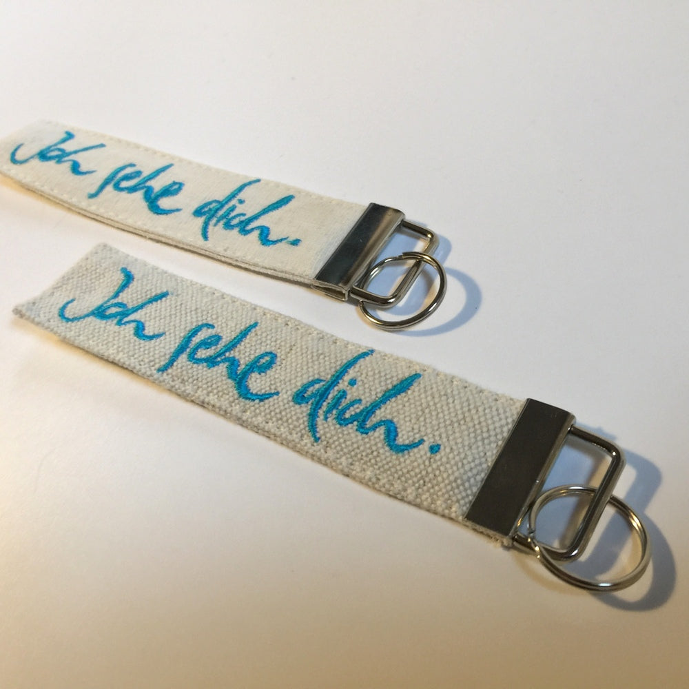 Schlüsselanhänger "Ich sehe dich" Bauernleinen