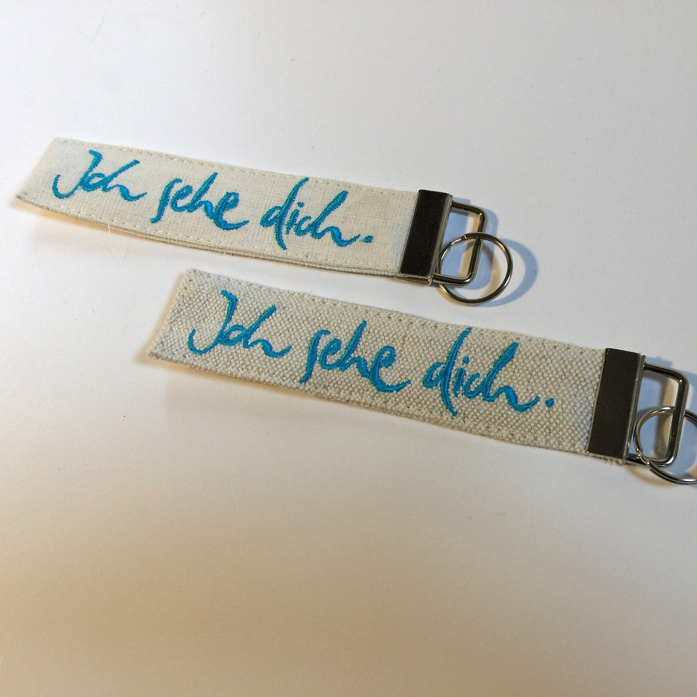 Schlüsselanhänger "Ich sehe dich" Bauernleinen