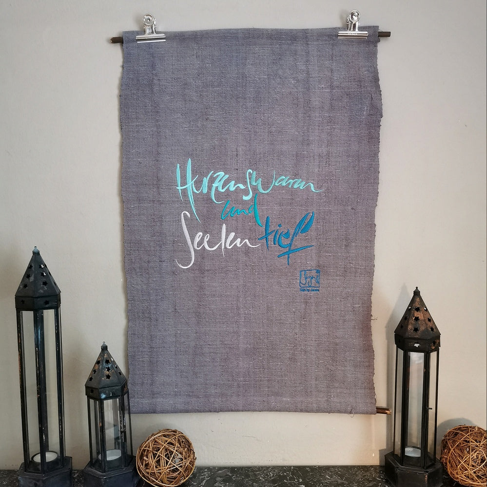 Haussegen "Herzenswarm und Seelentief"