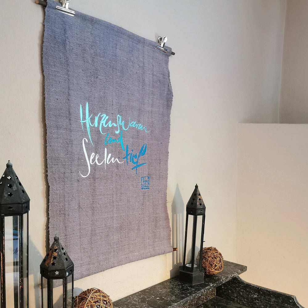 Haussegen "Herzenswarm und Seelentief"