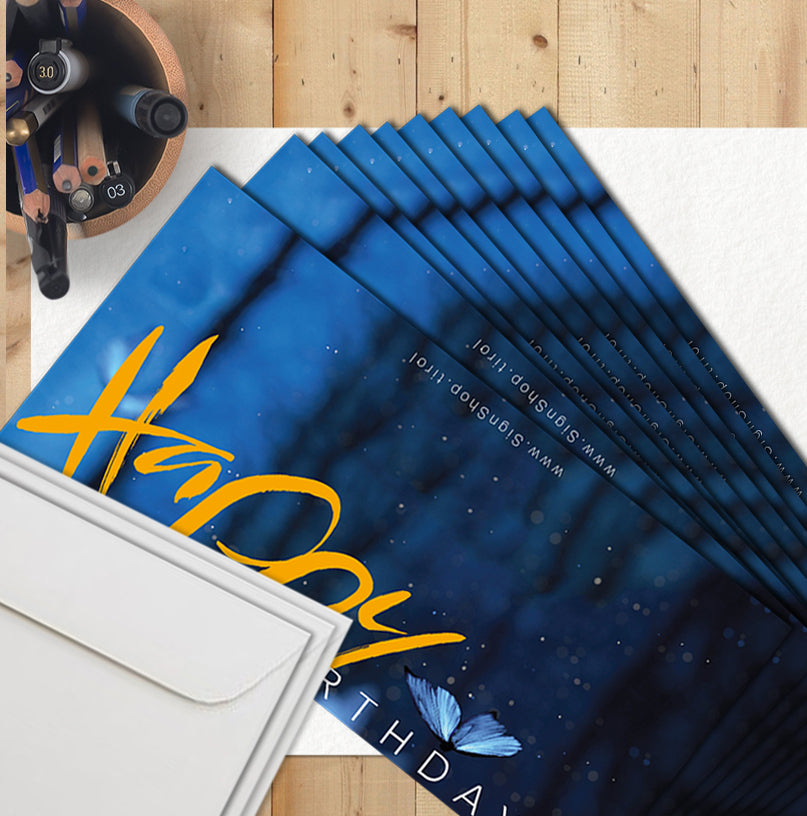 10 Klappkarten "Happy Birthday" 2