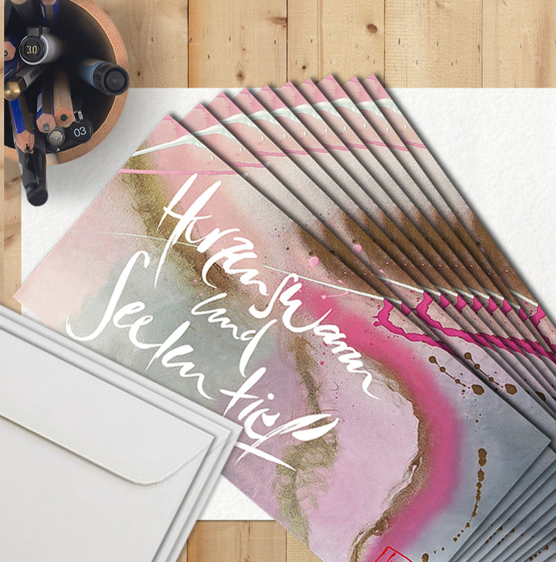 10 Klappkarten "Herzenswarm und Seelentief"