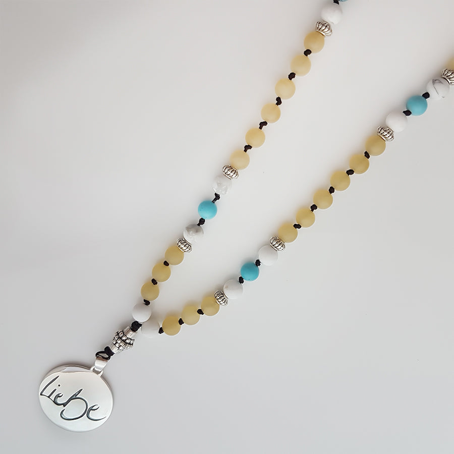 Liebe-Mala (Howlith/Jade/rek.Türkis)