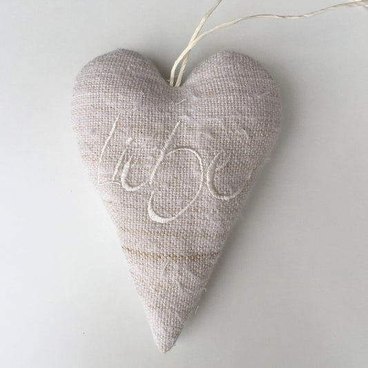Bauernleinen-Herz "Liebe"
