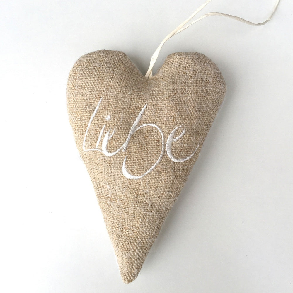 Bauernleinen-Herz "Liebe"