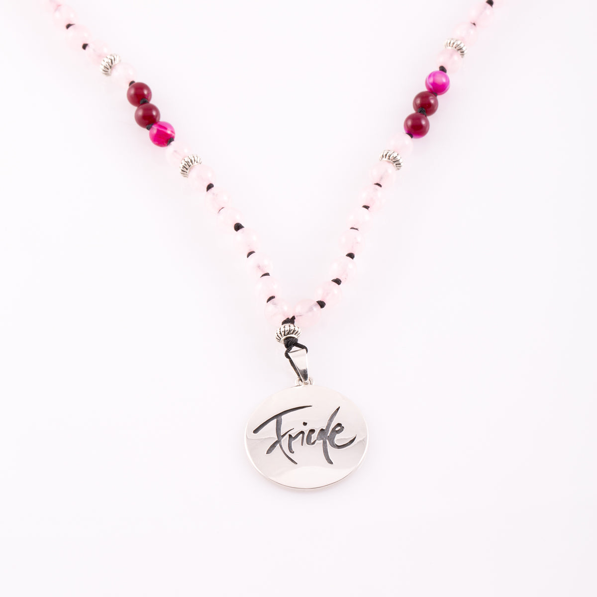 Friede-Mala (Rosenquarz/Achat rot)