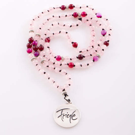 Friede-Mala (Rosenquarz/Achat rot)