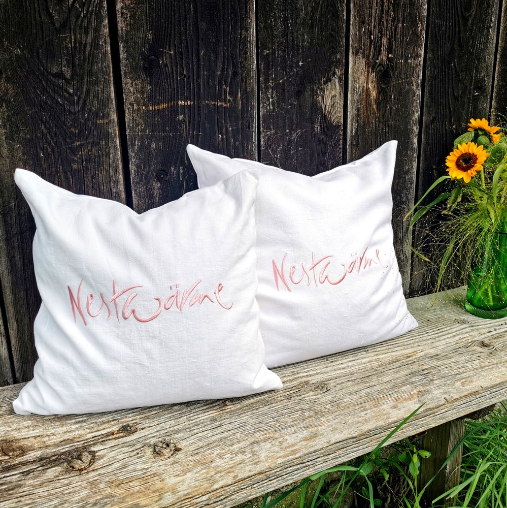 Bauernleinen Zirbenkissen "Nestwärme" 45x45 cm