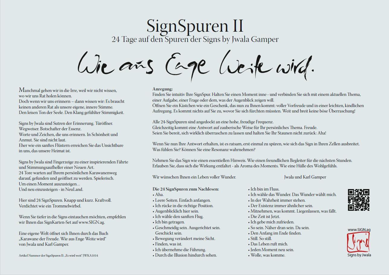 Kalender (SignSpuren)"Alles wird weit"