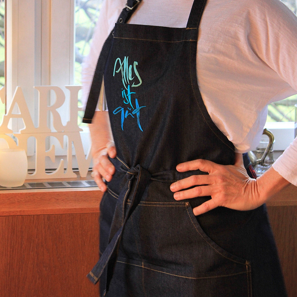 Denim-Schürze "Alles ist gut"