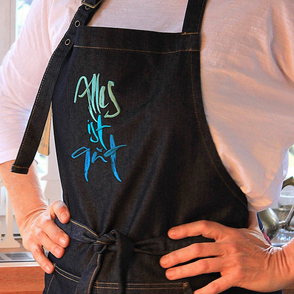Denim-Schürze "Alles ist gut"