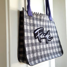 Shopper "Freude" Karo Lila -Seitenteil Karo