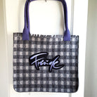 Shopper "Freude" Karo Lila -Seitenteil Karo