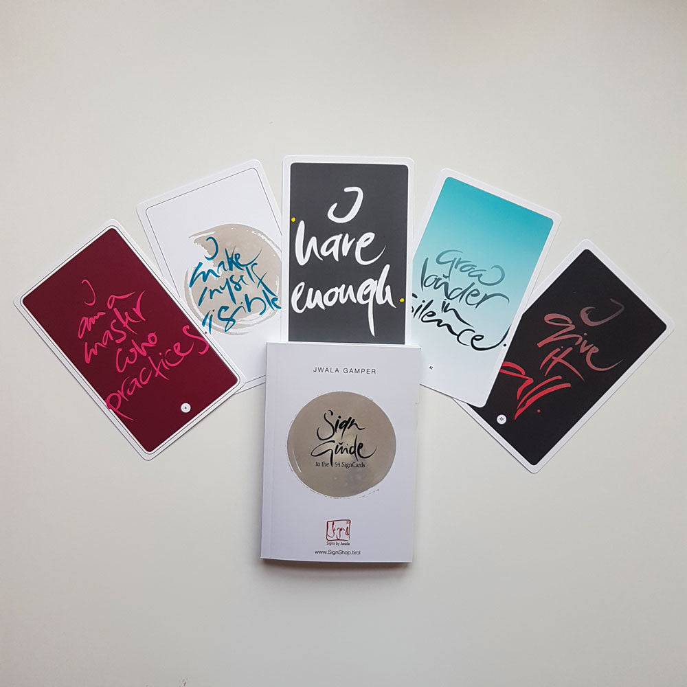 SignGuide - die "Fingerzeige" in English (Bauernleinentasche "Nature")