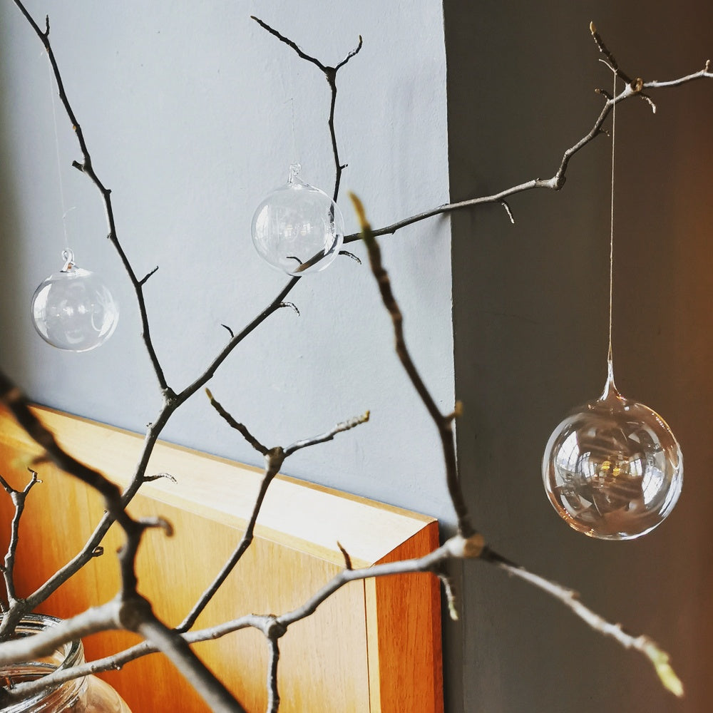 Glaskugel "Stille" klar, ca. 10 cm