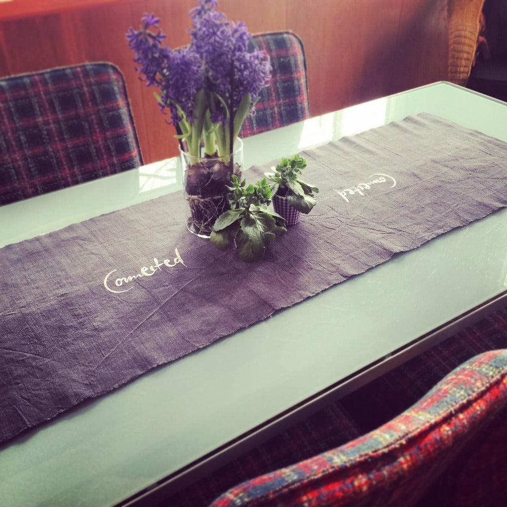 Tischläufer "Connected" Bauernleinen