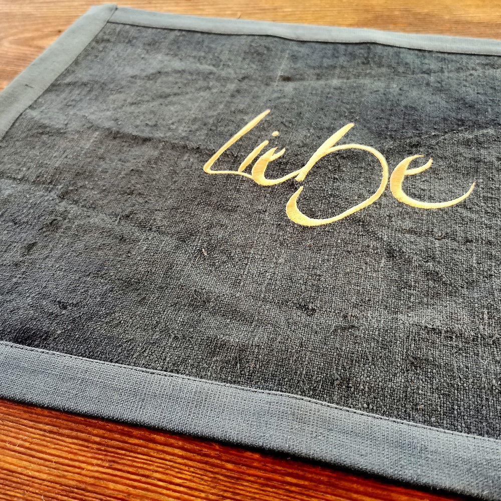 Tischset "Liebe" Bauernleinen