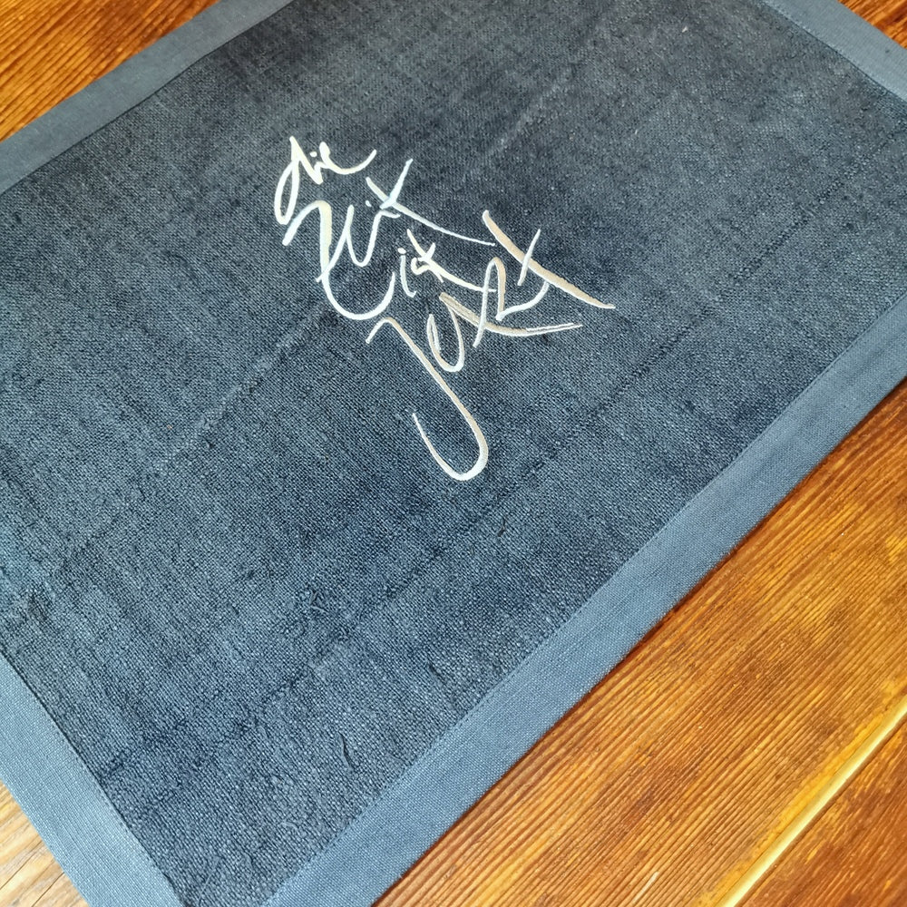 1 Tischset "die Zeit ist Jetzt" Bauernleinen