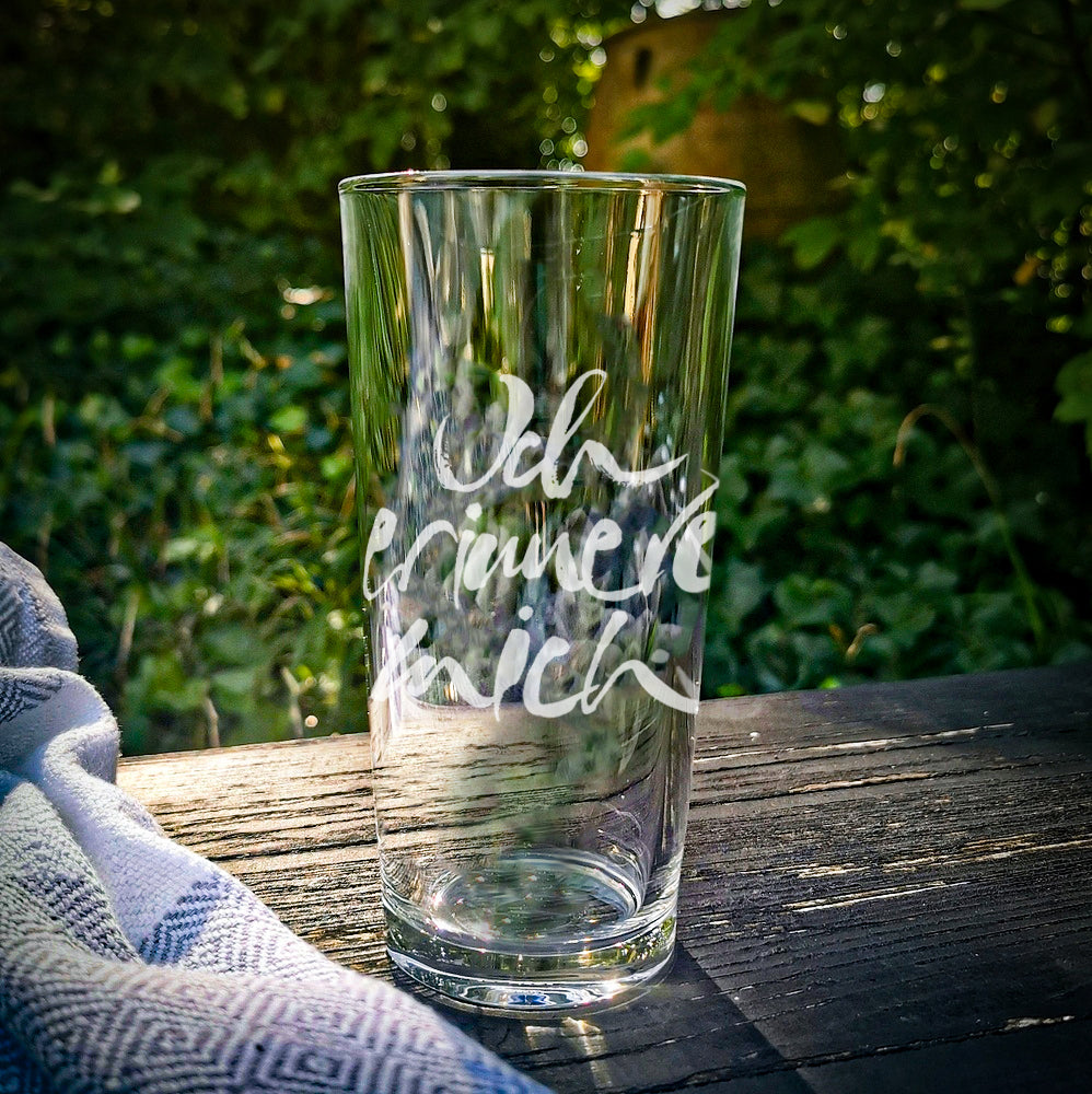 WasserGlas Medium "Ich erinnere mich"