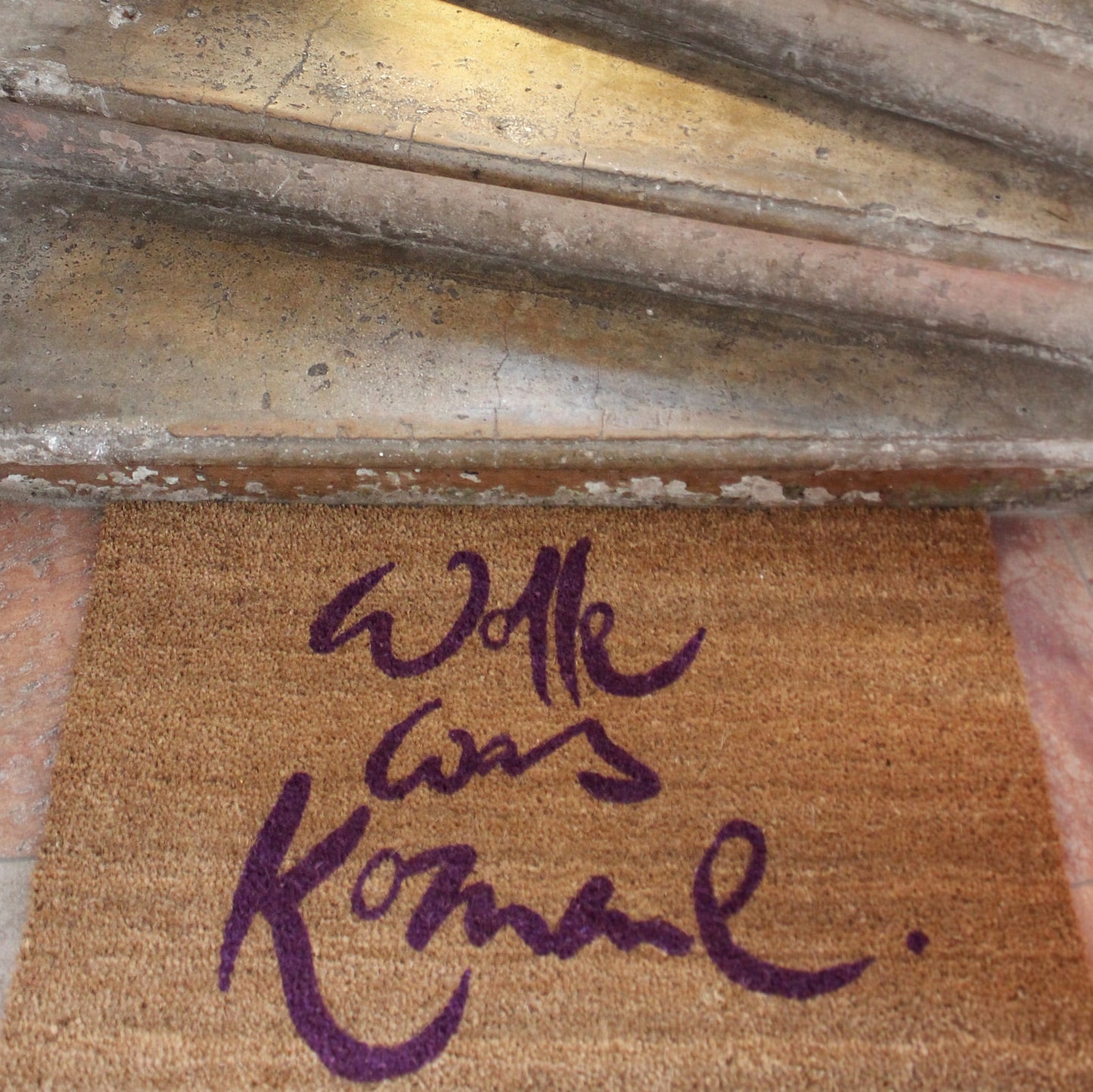 Fußmatte "Wolle was komme" Violett