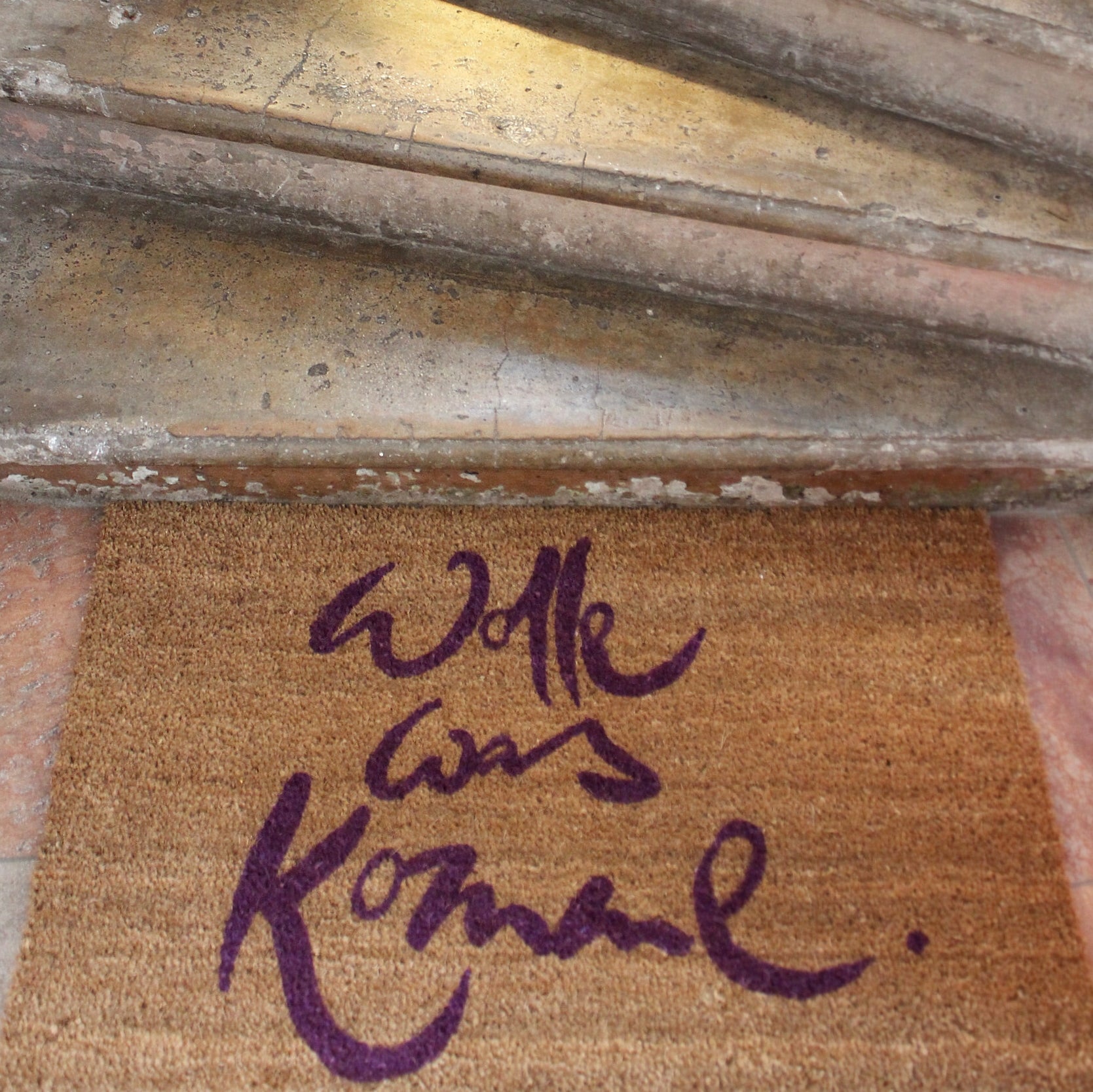 Fußmatte "Wolle was komme" Violett