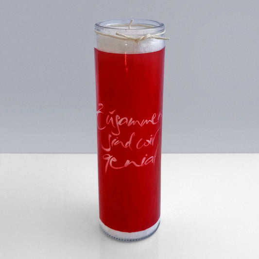 SignKerze "Zusammen sind wir genial"